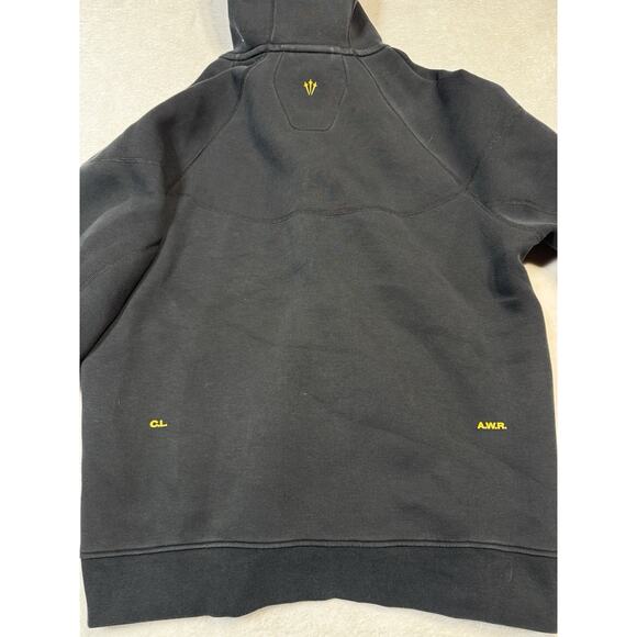 Nike NOCTA Tech Fleece Full Zip Hoodie Black Yellow XL Drake Collaboration - Picture 5 of 10